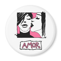 Amor. Round Magnet magnets