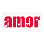 Amor! Spanish Love design! Photo Card