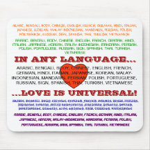 Amor universal tapete de ratón
