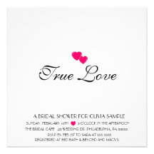 Amor verdadero de la invitación nupcial de la duch