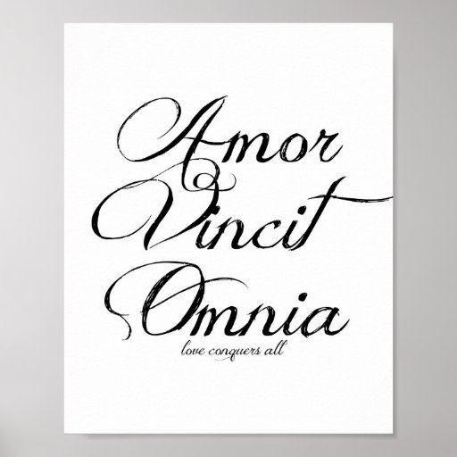 Amor Vincit Omnia 8x10 Print Zazzle