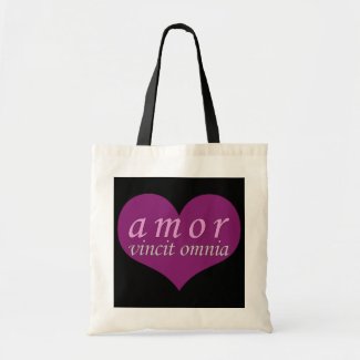 Amor Vincit Omnia Love Conquers All Valentines Day bag