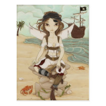 Amora - Fairy pirate postcard postcards