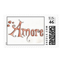 Amore Lettering and Hearts Stamps and Notecards