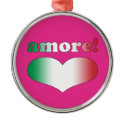 Amore Love in Italian Romantic Valentine's Day ornament