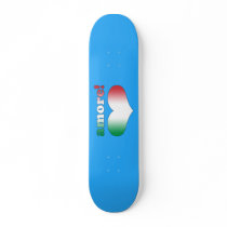 Amore Love in Italian Romantic Valentine's Day Skateboard Deck