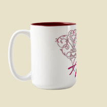 Amore with Scrolled Heart Design 1 Coffee/Tea Mug