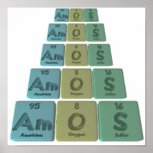 Amos as Americium Oxygen Sulfur Print