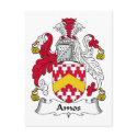 Amos Family Crest postcards