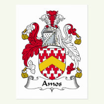 Amos Family Crest Postcard