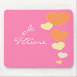 Amour Hearts Design Mouse Pad | Pink mousepads