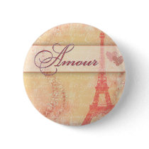 Amour in Paris Button