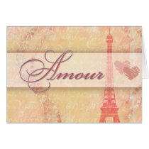 Amour in Paris Greeting Cards