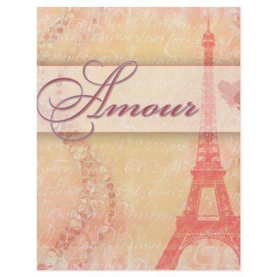Amour in Paris Full Color Flyer by perfectpostage