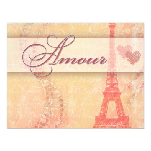 Amour in Paris Personalized Announcement