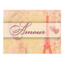 Amour in Paris Postcards