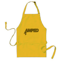 Amped Apron (yellow & black stripes)
