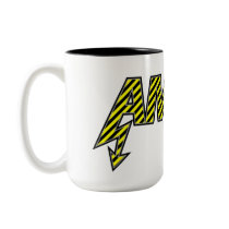 Amped Mug (yellow & black stripes)