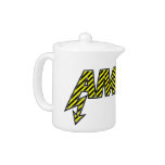 Amped Teapot (yellow & black stripes)