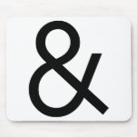 Ampersand - Black Mouse Pads