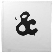 ampersand graphic cocktail napkin