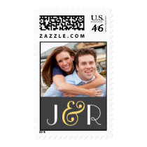 Ampersand Monogram Wedding Postage stamps