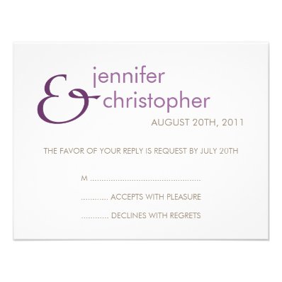 Ampersand :: RSVP Card Custom Announcements