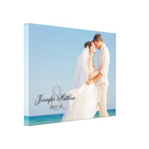 Ampersand Wedding Photo Keepsake Canvas Canvas Prints
