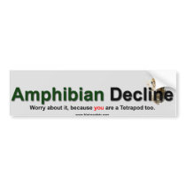 Amphibian Decline bumper stickers by mikeyc681 Amphibian Decline bumper stickers