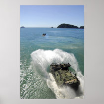 Amphibious Assault vehicles exit the well deck