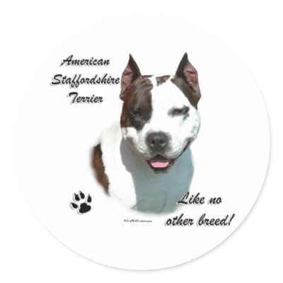 AmStaff Like No Other Breed - Sticker by GreyWolfCreation