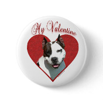 AmStaff My Valentine - Button