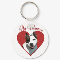 AmStaff My Valentine - Keychain
