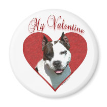 AmStaff My Valentine - Magnet by GreyWolfCreation AmStaff My Valentine - Magnet