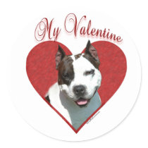 AmStaff My Valentine - Sticker
