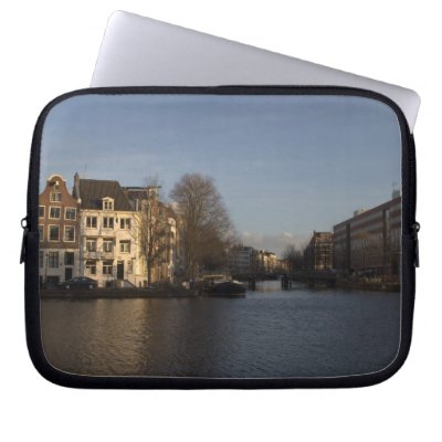 Amstel River, Amsterdam Computer Sleeve by henkvk