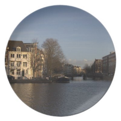 Amstel River, Amsterdam Party Plate by henkvk