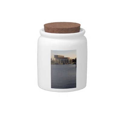 Amstel River and Amsterdam Music Hall Candy Jar by henkvk