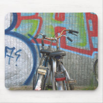 Amsterdam Bicycles and Graffity Wall Mousepad