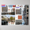 Amsterdam Canal House Papercraft Poster Print print