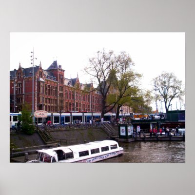 Amsterdam Centraal Train Station poster by SuzeeQ