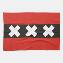 amsterdam city flag towel holland netherlands