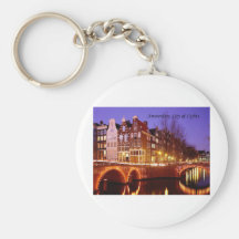 Amsterdam, City of Lights (by St.K.) Key Chain