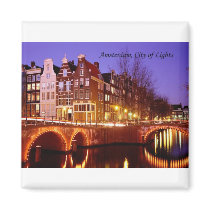 Amsterdam, City of Lights (by St.K.) magnets by stamos1972 Amsterdam, City of Lights (by St.K.) magnets
