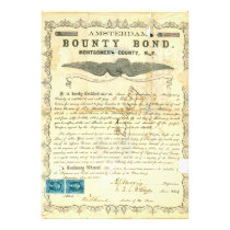 Amsterdam Civil War Slavery Bounty Bond Photo Print