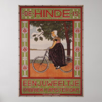 AMSTERDAM FABRIEK Vintage Art Bicycle Poster