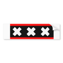 Amsterdam flag bumper sticker