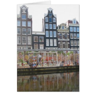 Amsterdam Flower Market (Bloemenmarkt) Photo Card card