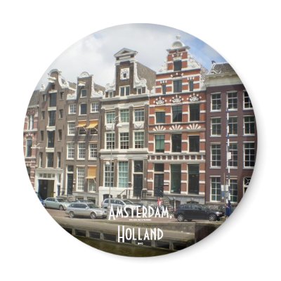 Amsterdam, Holland Fridge Magnet by cattilovebugg