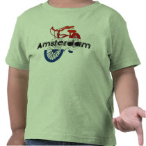 Amsterdam Holland Netherlands Cycling t-shirts by Funkart Amsterdam Holland Netherlands Cycling t-shirts